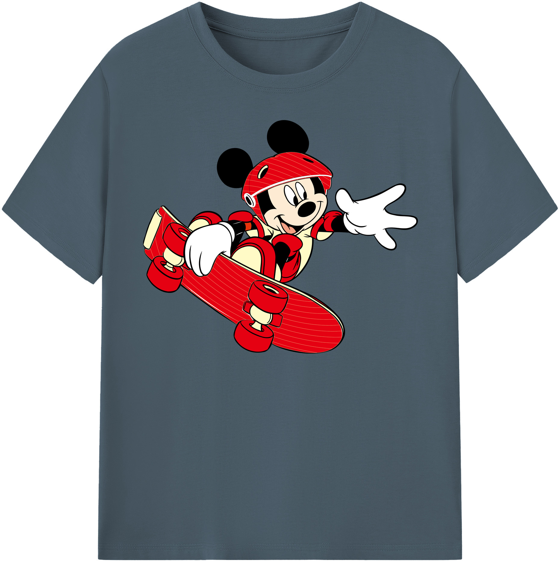 （画像用） ミッキーマウス Mickey Mouse 綿100％半袖Tシャツ（フロントプリント）